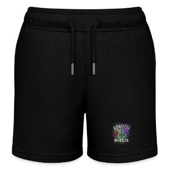 Konfetti im Herzen - Karneval im Blut - Köln - Kinder Organic Joggingshorts Mini Bolter von Stanley/Stella - Schwarz - Vorne