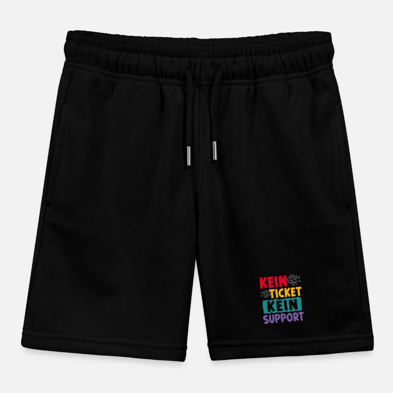 Ordinateur de nerd PAS DE TICKET PAS DE PROBLÈME DRÔLE Short de jogging enfant bio Stanley/Stella