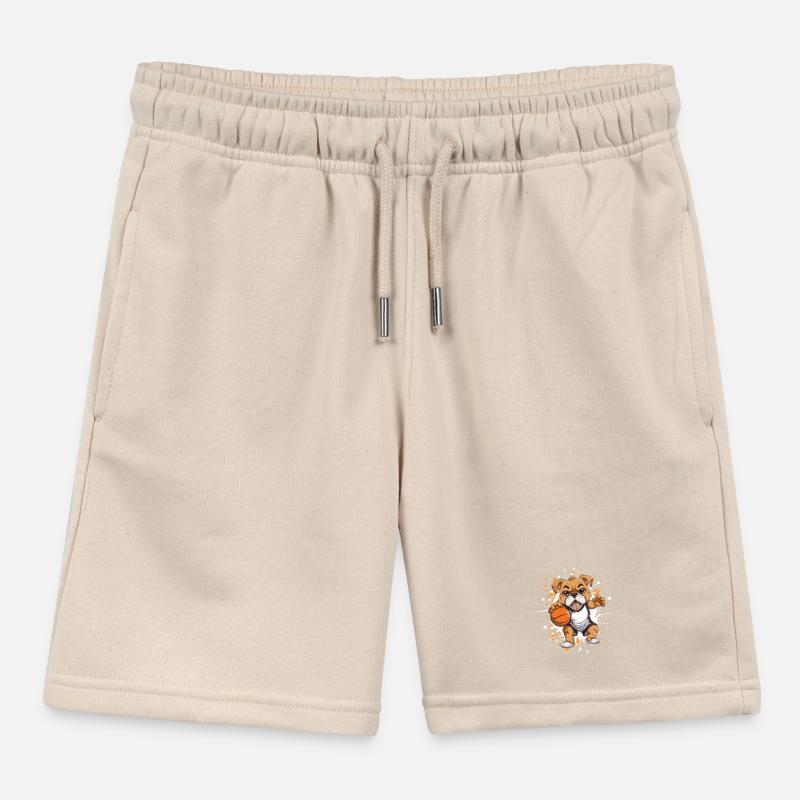 Bouledogue de basket-ball dans le style comique Short de jogging enfant bio Stanley/Stella