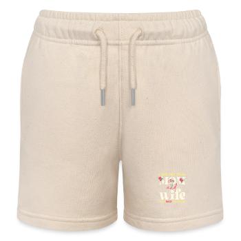 Mom and wife: I rock both - Kids Organic Sweat Shorts by Stanley/Stella - soft Ecru - Front