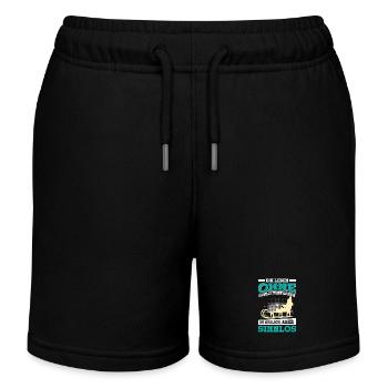 Rodeln EIN LEBEN OHNE SCHLITTENFAHREN SINNLOS - Kinder Organic Joggingshorts Mini Bolter von Stanley/Stella - Schwarz - Vorne