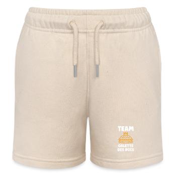 Humor galette des rois - Kids Organic Sweat Shorts by Stanley/Stella - soft Ecru - Front