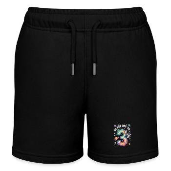 Abflug ins Weltall 3. Geburtstag Kindergeburtstag - Kinder Organic Joggingshorts Mini Bolter von Stanley/Stella - Schwarz - Vorne