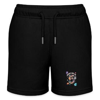 Abflug ins Weltall 5. Geburtstag Kindergeburtstag - Kinder Organic Joggingshorts Mini Bolter von Stanley/Stella - Schwarz - Vorne