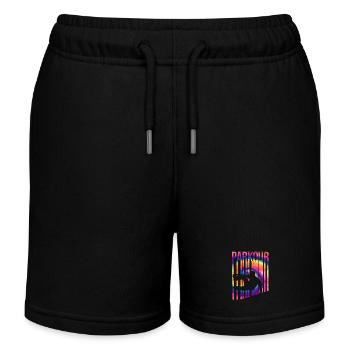 Parkour Batik Retro Vintage - Kinder Organic Joggingshorts Mini Bolter von Stanley/Stella - Schwarz - Vorne