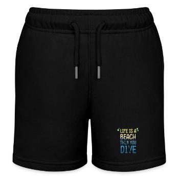 Diving Diver Snorkeling Recreational Diver - Kids Organic Sweat Shorts by Stanley/Stella - black - Front