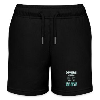 Diving Diver Snorkeling Recreational Diver - Kids Organic Sweat Shorts by Stanley/Stella - black - Front