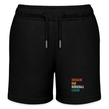 Légende du ballon au prisonnier : Mari Papa - Short de jogging enfant bio Stanley/Stella - noir - Devant