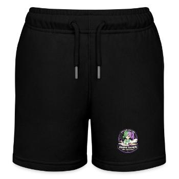 Just a Girl: Anime Ramen Sketching - Kids Organic Sweat Shorts by Stanley/Stella - black - Front