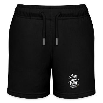 Reiten Aus Dem Weg Zum Stall Pferdemädchen Pferde - Kinder Organic Joggingshorts Mini Bolter von Stanley/Stella - Schwarz - Vorne