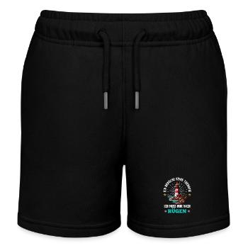 Ostsee BRAUCH KEINE THERAPIE BRAUCH NUR RÜGEN - Kinder Organic Joggingshorts Mini Bolter von Stanley/Stella - Schwarz - Vorne