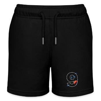 9. Geburtstag Weltraum Astronaut - Kinder Organic Joggingshorts Mini Bolter von Stanley/Stella - Schwarz - Vorne