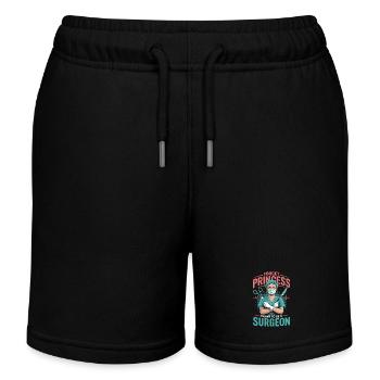 Combative doctor: Not a princess - Kids Organic Sweat Shorts by Stanley/Stella - black - Front