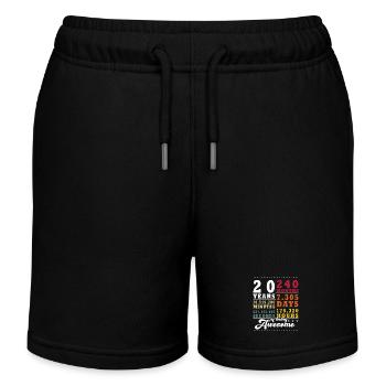 20e anniversaire - Anniversaire de mariage, anniversaire - Short de jogging enfant bio Stanley/Stella - noir - Devant