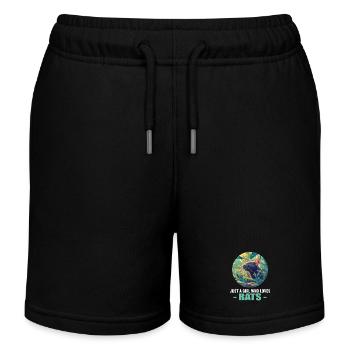 Rat Rat - Short de jogging enfant bio Stanley/Stella - noir - Devant