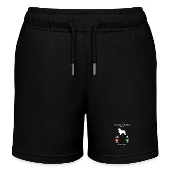Australian Shepherd Is Calling I Must Go Dog Mom - Kids Organic Sweat Shorts by Stanley/Stella - black - Front