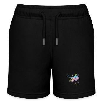 Alpine skiing Winter sports Nordic skiing - Kids Organic Sweat Shorts by Stanley/Stella - black - Front