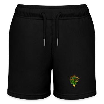 Bergsteigen Wandern - Kinder Organic Joggingshorts Mini Bolter von Stanley/Stella - Schwarz - Vorne