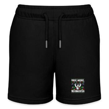 Gym FROHE MUSKEL WEIHNACHTEN Lustiges - Kinder Organic Joggingshorts Mini Bolter von Stanley/Stella - Schwarz - Vorne
