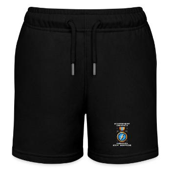 230V survived | Electrician Electrical Engineering - Kids Organic Sweat Shorts by Stanley/Stella - black - Front