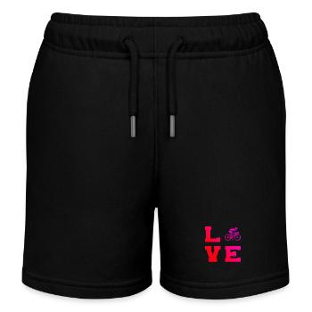 Klare Roadbike Botschaft - Kinder Organic Joggingshorts Mini Bolter von Stanley/Stella - Schwarz - Vorne