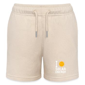 Solar Sustainability Renewable energies - Kids Organic Sweat Shorts by Stanley/Stella - soft Ecru - Front