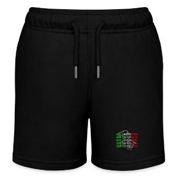 Lustiges Knoblauchöl Chili-Pfeffer-Souvenirs Italien - Kinder Organic Joggingshorts Mini Bolter von Stanley/Stella - Schwarz - Vorne