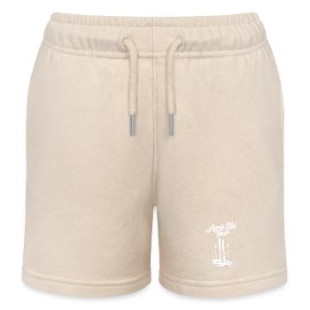 Après-ski tour Skiing Winter holiday Group - Kids Organic Sweat Shorts by Stanley/Stella - soft Ecru - Front