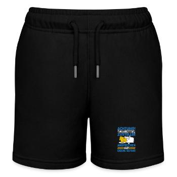 Briefträger ACHTUNG ÜBERARBEITETER ZUSTELLER - Kinder Organic Joggingshorts Mini Bolter von Stanley/Stella - Schwarz - Vorne