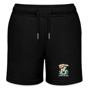 Greenland Is Not For Sale - Kids Organic Sweat Shorts by Stanley/Stella - black - Front