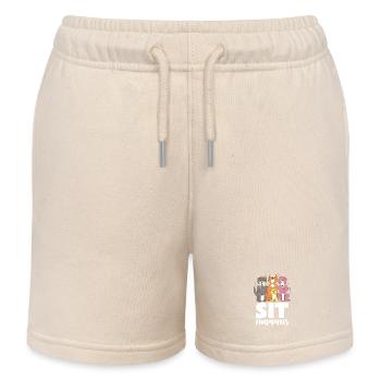 Hundebande Sit Happens - Kinder Organic Joggingshorts Mini Bolter von Stanley/Stella - Natur - Vorne