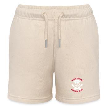Kochen TRAUE KEINEM DÜNNEN KOCH Lustiges - Kinder Organic Joggingshorts Mini Bolter von Stanley/Stella - Natur - Vorne