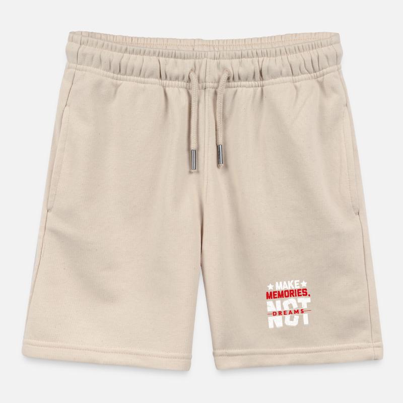Make Memories Not Dreams Kids Organic Sweat Shorts by Stanley/Stella
