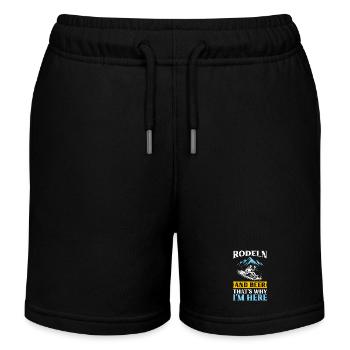Sledging RODELN UND RADELN DARUM BIN ICH HIER - Kinder Organic Joggingshorts Mini Bolter von Stanley/Stella - Schwarz - Vorne
