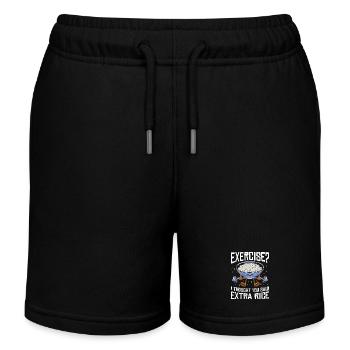 Rice Lover Gift Exercise Extra Rice - Kids Organic Sweat Shorts by Stanley/Stella - black - Front