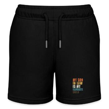 Mein Schwiegersohn ist mein Lieblingskind - Kinder Organic Joggingshorts Mini Bolter von Stanley/Stella - Schwarz - Vorne