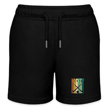 Field Hockey Retro Vintage - Kids Organic Sweat Shorts by Stanley/Stella - black - Front