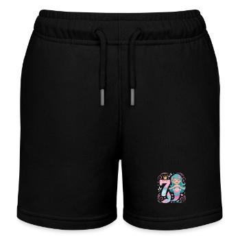 Sirène 7e ans - Short de jogging enfant bio Stanley/Stella - noir - Devant