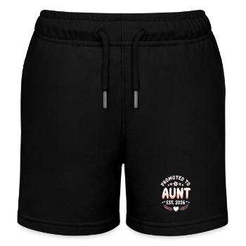 Tante 2026 Tante 2026 Befördert zu Tante 2026 - Kinder Organic Joggingshorts Mini Bolter von Stanley/Stella - Schwarz - Vorne