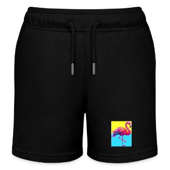 Flamingo - Kinder Organic Joggingshorts Mini Bolter von Stanley/Stella - Schwarz - Vorne