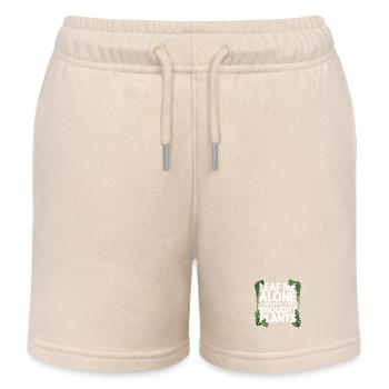 Leaf Me Alone Pflanzen Humor Design - Kinder Organic Joggingshorts Mini Bolter von Stanley/Stella - Natur - Vorne