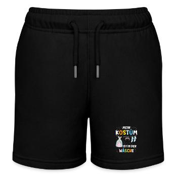 My Costume Is in the Laundry – Funny Carnival - Kids Organic Sweat Shorts by Stanley/Stella - black - Front