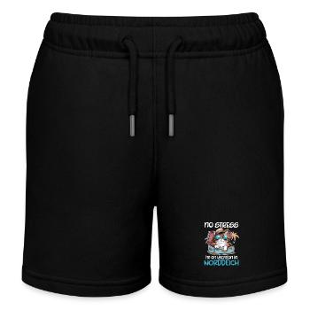 Nordsee NUR KEIN STRESS BIN IM URLAUB AN DER - Kinder Organic Joggingshorts Mini Bolter von Stanley/Stella - Schwarz - Vorne