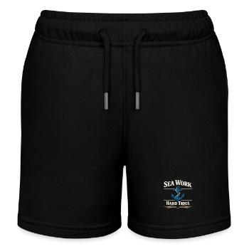 Seamanship Gift for Deckhand Ocean Work - Kids Organic Sweat Shorts by Stanley/Stella - black - Front