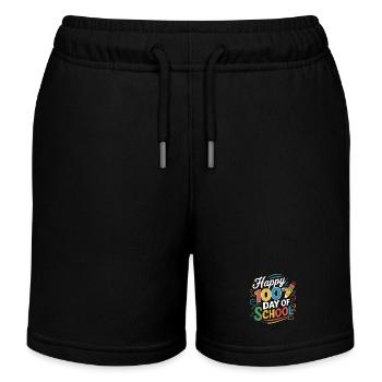 100. Tag der Schule Jubel - Kinder Organic Joggingshorts Mini Bolter von Stanley/Stella - Schwarz - Vorne