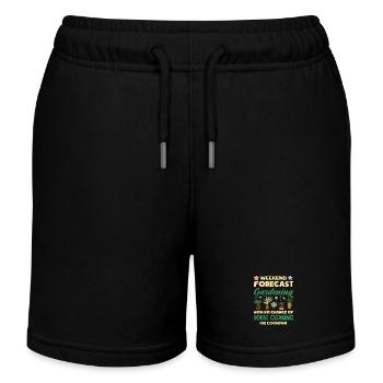 Weekend Forecast Gardening Plant Lovers - Kids Organic Sweat Shorts by Stanley/Stella - black - Front