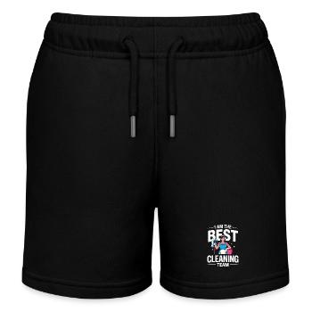 Putzen Mit Herz Hausfrau Motiv Für Frauen - Kinder Organic Joggingshorts Mini Bolter von Stanley/Stella - Schwarz - Vorne