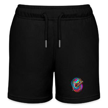 Baseballschläger und Ball - Kinder Organic Joggingshorts Mini Bolter von Stanley/Stella - Schwarz - Vorne