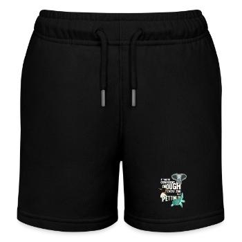 Safari Afrika serengeti wildlife savanne Tiere - Kinder Organic Joggingshorts Mini Bolter von Stanley/Stella - Schwarz - Vorne