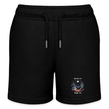 Pas de Wi-Fi, plus d’XP | Van Life Freedom - Short de jogging enfant bio Stanley/Stella - noir - Devant